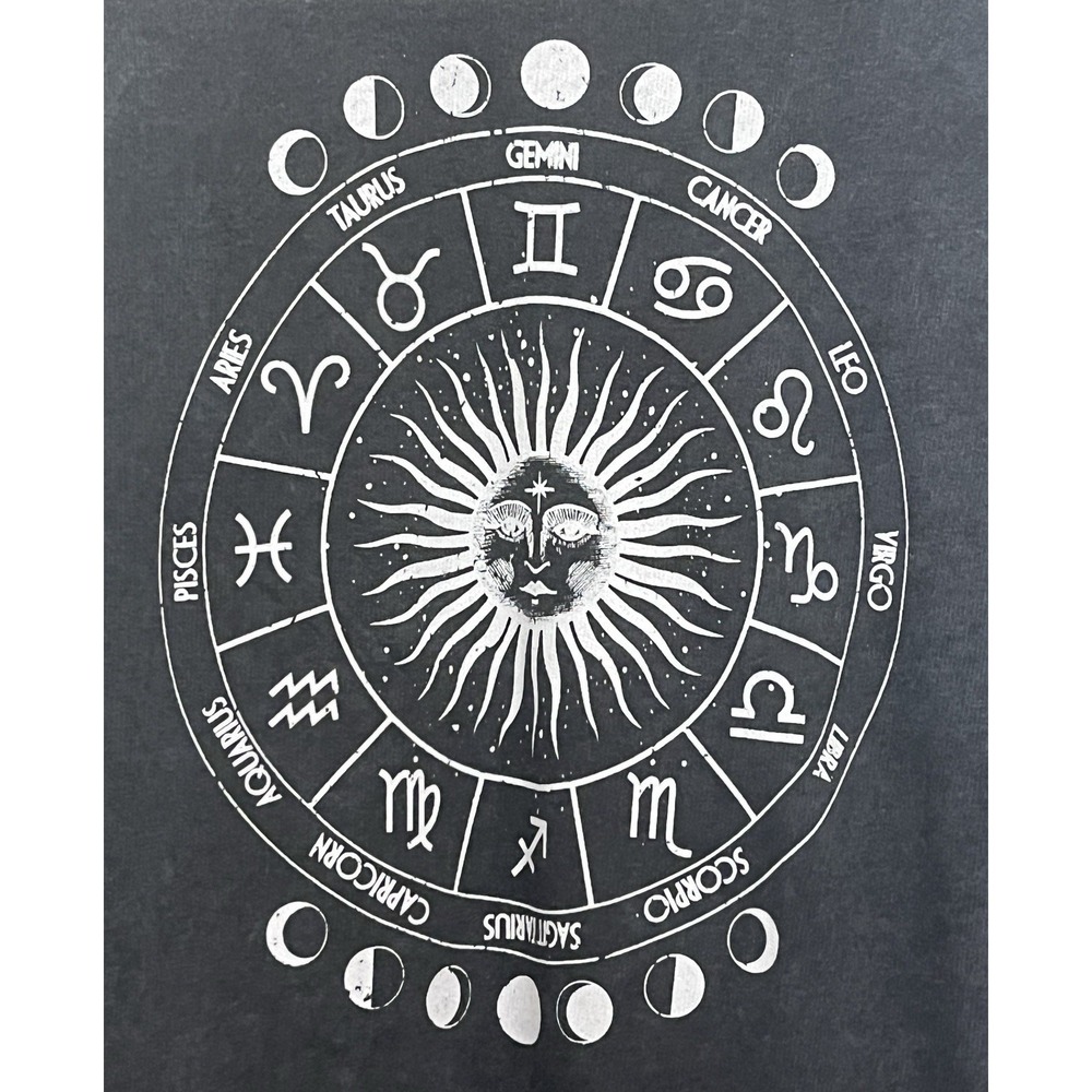 Chemistry Astrology Sweatshirt Women's Small Gray Zodiac Hippie Futurism Fantasy - Picture 2 of 4